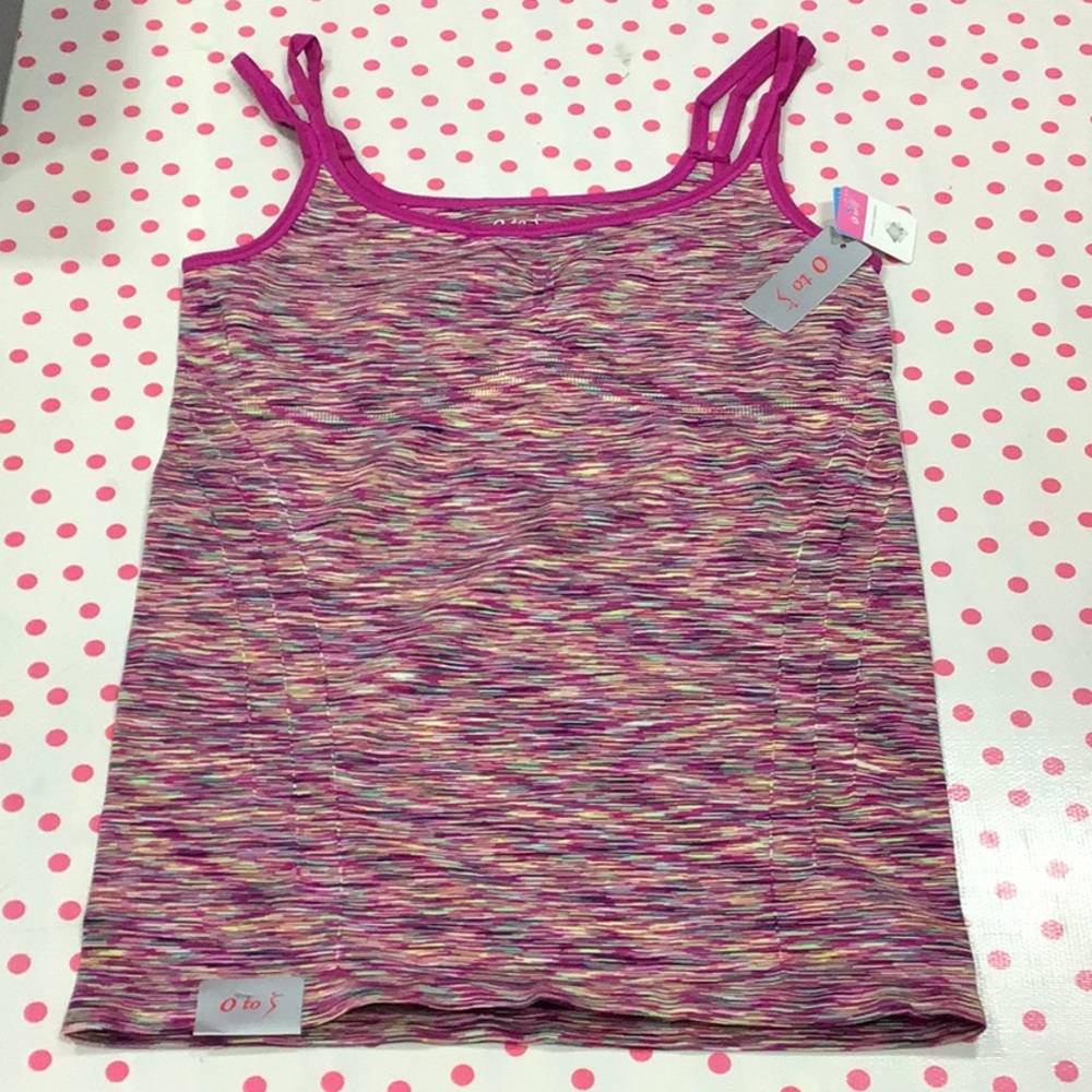 Tank with built in bra, size L/XL RUNS SMALL, pink